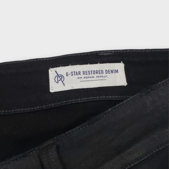 G-Star Raw 5620 3D Zip Knee Super Slim Jeans Black Sz 32x32 Grunge Goth Moto - Picture 8 of 15